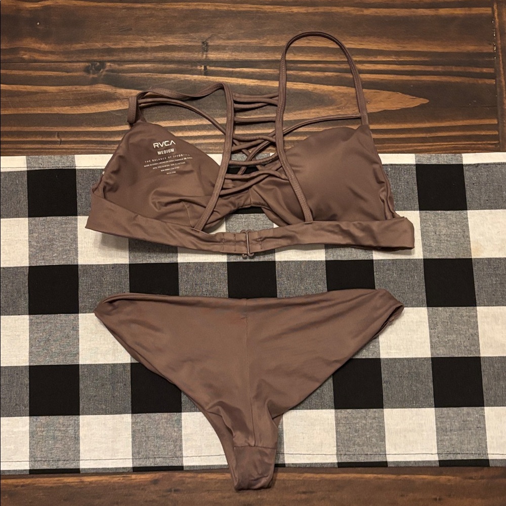 Rvca Brown Bikini Small Medium - image 4